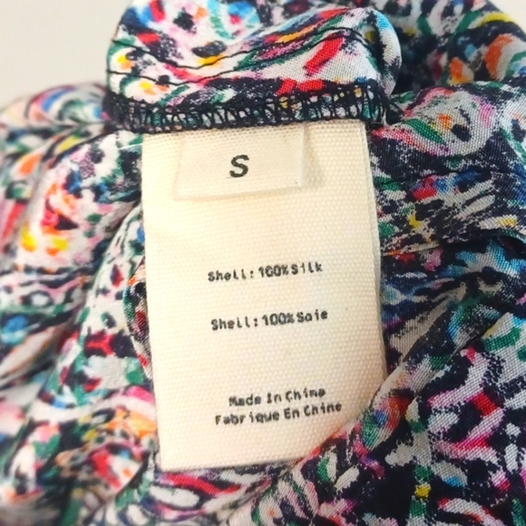 L’AGENCE 100% Silk Colorful Abstract Artsy Jumpsuit - Picture 12 of 16